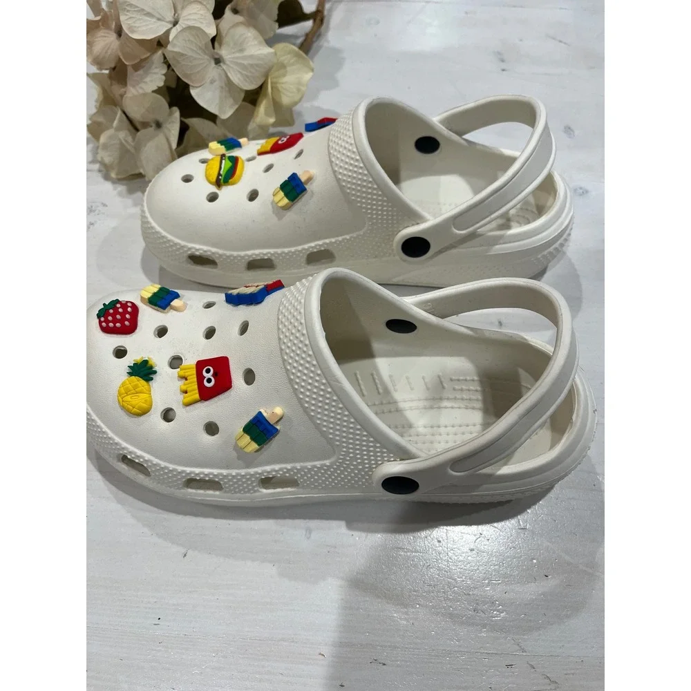 Clogs toy‎ and Food Jibbitz White sandal Shoes - Picture 5 of 7